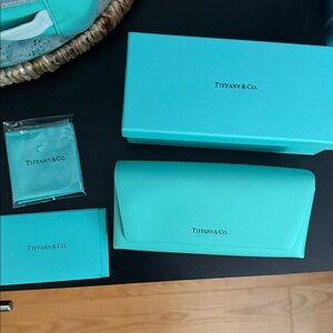 Tiffany & Co. Blue glasses case and Box